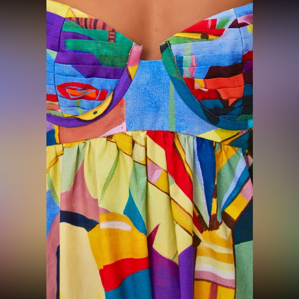 🌺🎉HP🎉🌺 NWT Farm Rio Tropical Scenario Maxi Dress - Picture 6 of 16